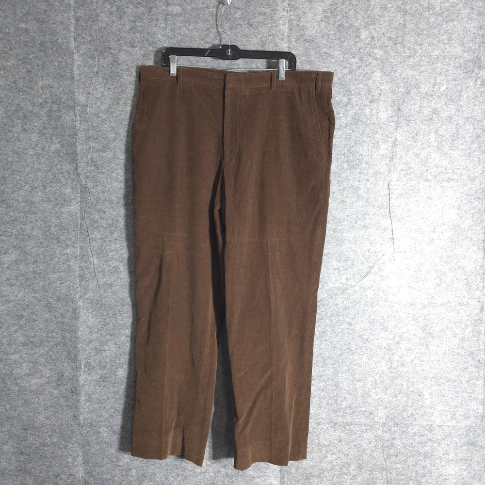 Hickey‎ Freeman Corduroy Dress Pants Mens 38x30 Brown Made Italy Luxury Tailored